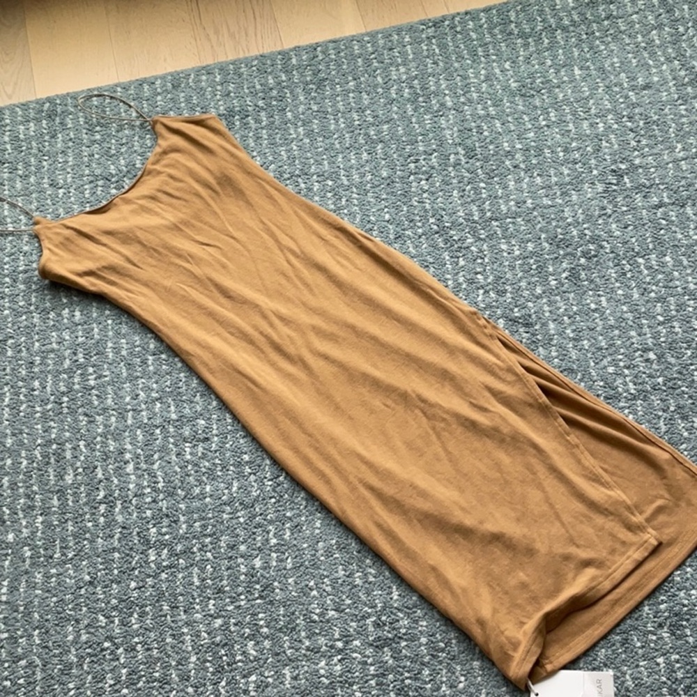 Elegant Tan Slip Dress